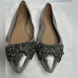 Tory Burch Crystal Bow flats